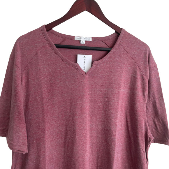 Threads 4 Thoughts Women Top L Rose Tee Organic Cotton Soft Relaxed Lounge NEW - Picture 9 of 10